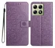 Xiaomi 15T Hoesje Mandala Book Case met Pasjeshouder Paars