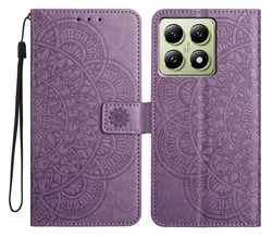 Xiaomi 15T Hoesje Mandala Book Case met Pasjeshouder Paars afbeelding