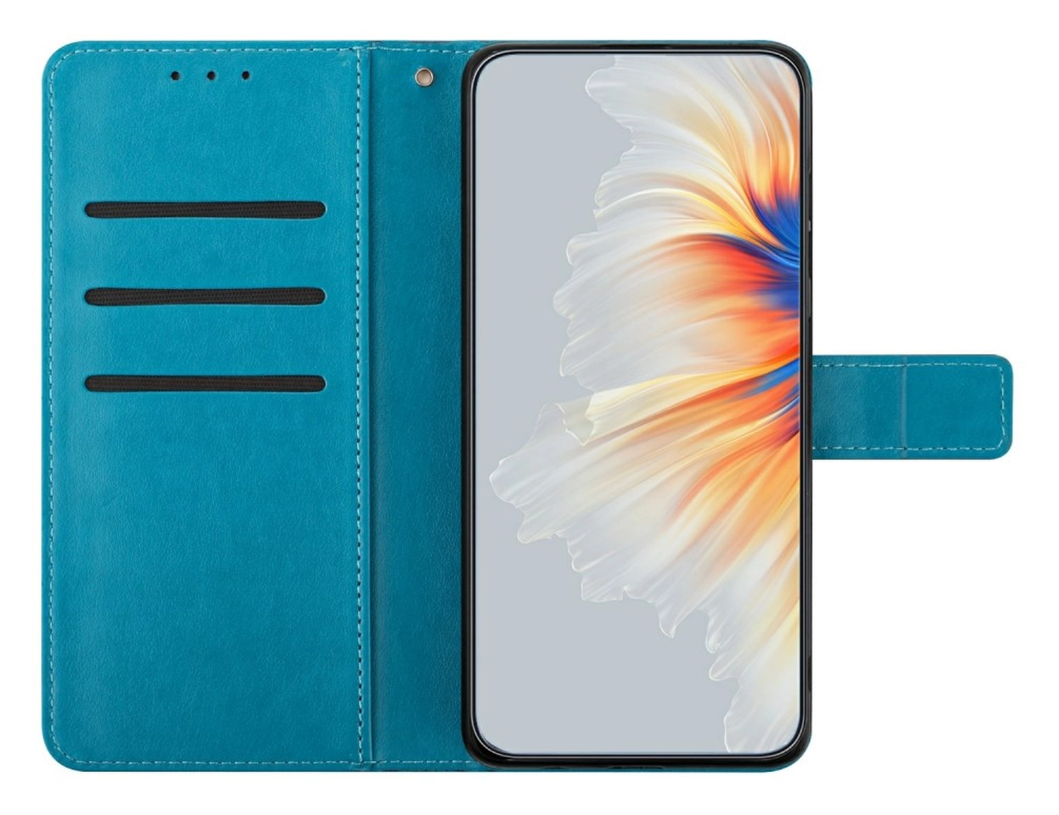 Xiaomi 15T Hoesje Mandala Book Case met Pasjeshouder Blauw afbeelding 2