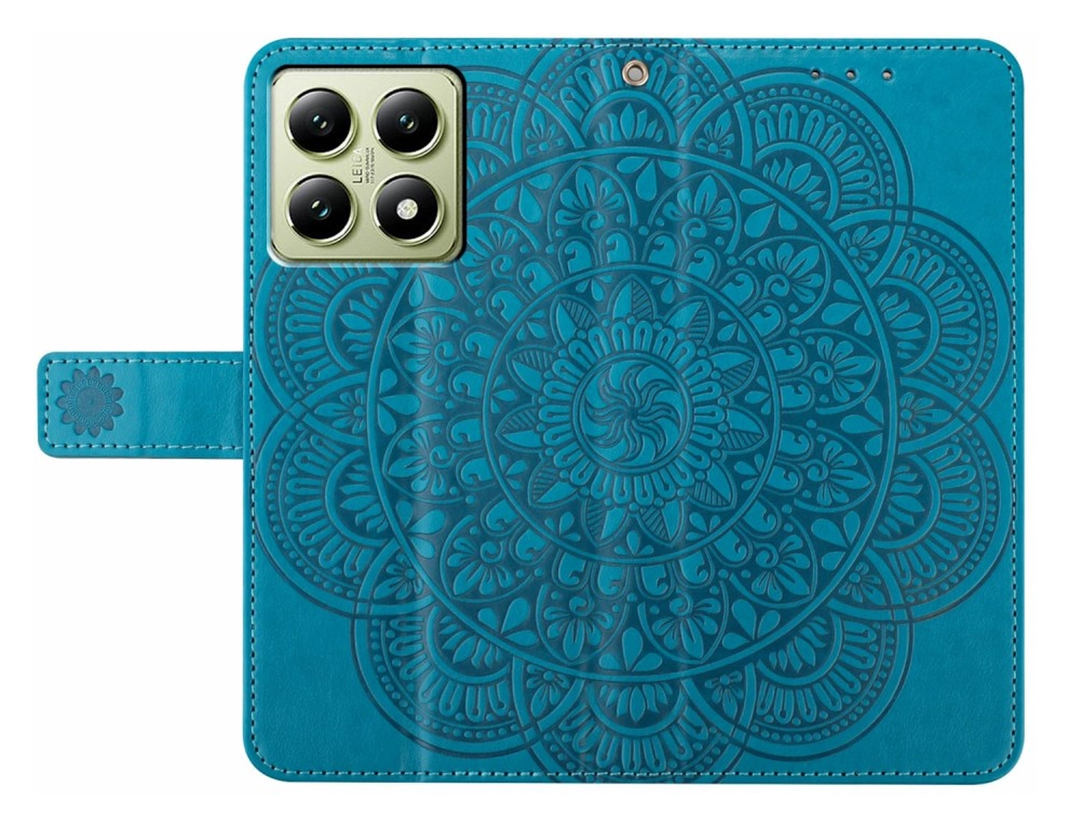 Xiaomi 15T Hoesje Mandala Book Case met Pasjeshouder Blauw afbeelding 5
