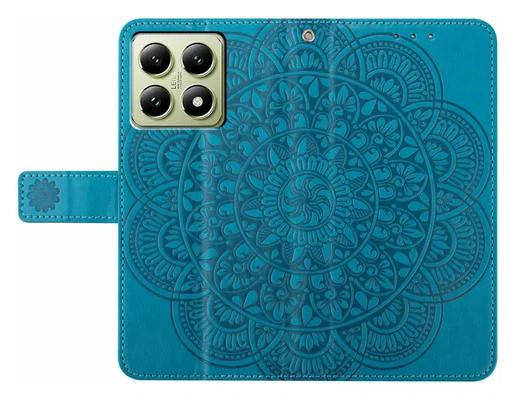Xiaomi 15T Hoesje Mandala Book Case met Pasjeshouder Blauw afbeelding 5