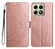 Xiaomi 15T Hoesje Mandala Book Case met Pasjeshouder Roze Goud