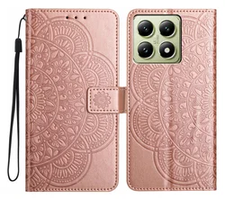 Xiaomi 15T Hoesje Mandala Book Case met Pasjeshouder Roze Goud afbeelding
