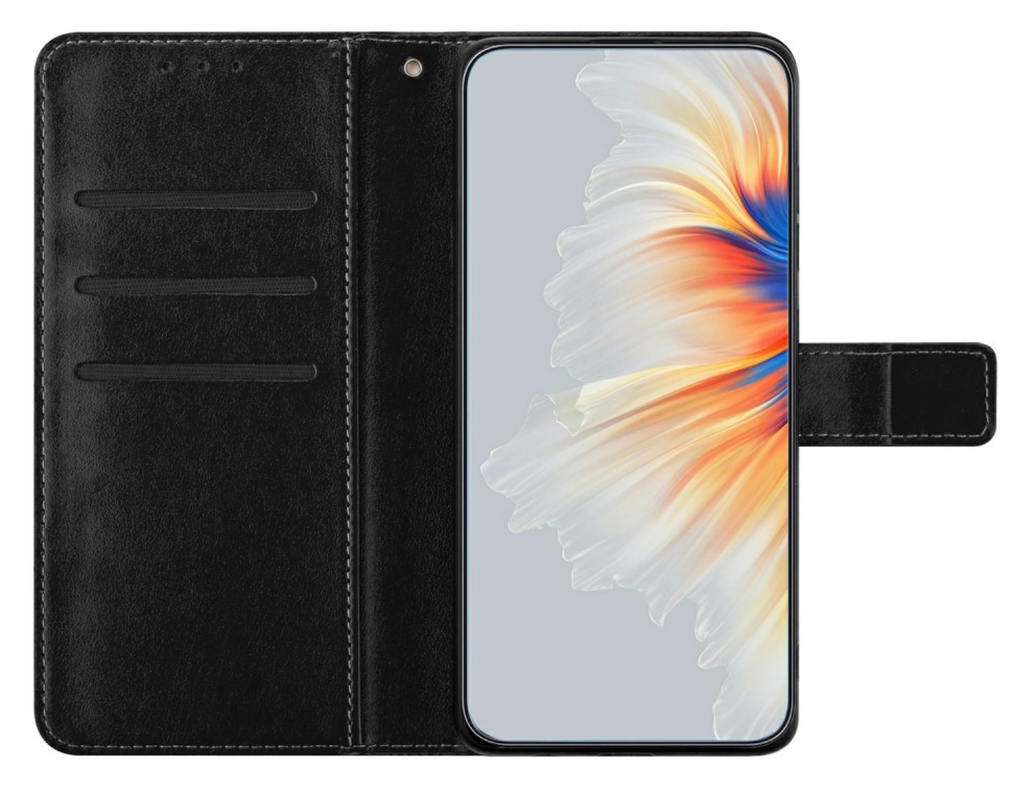 Xiaomi 15T Hoesje Mandala Book Case met Pasjeshouder Zwart afbeelding 2