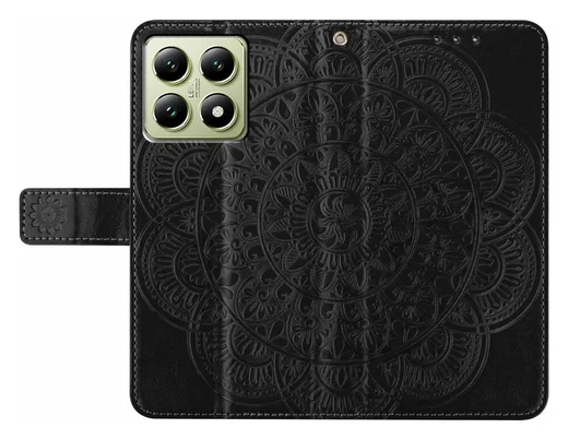 Xiaomi 15T Hoesje Mandala Book Case met Pasjeshouder Zwart afbeelding 5