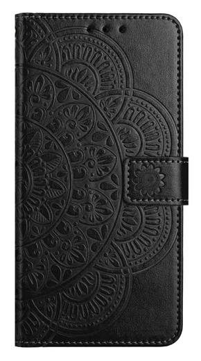 Xiaomi 15T Hoesje Mandala Book Case met Pasjeshouder Zwart afbeelding 7