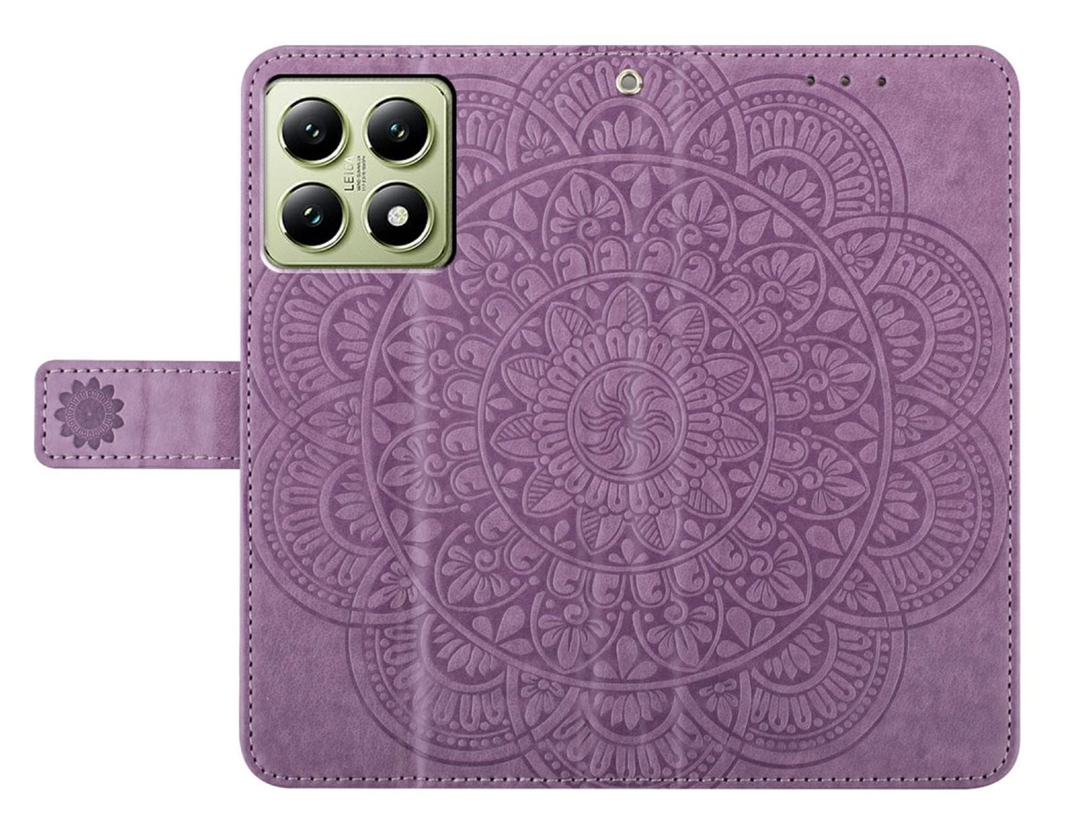Xiaomi 15T Pro Hoesje Mandala Book Case met Pasjeshouder Paars afbeelding 5