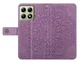 Xiaomi 15T Pro Hoesje Mandala Book Case met Pasjeshouder Paars afbeelding 5