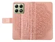 Xiaomi 15T Pro Hoesje Mandala Book Case met Pasjeshouder Roze Goud afbeelding 5