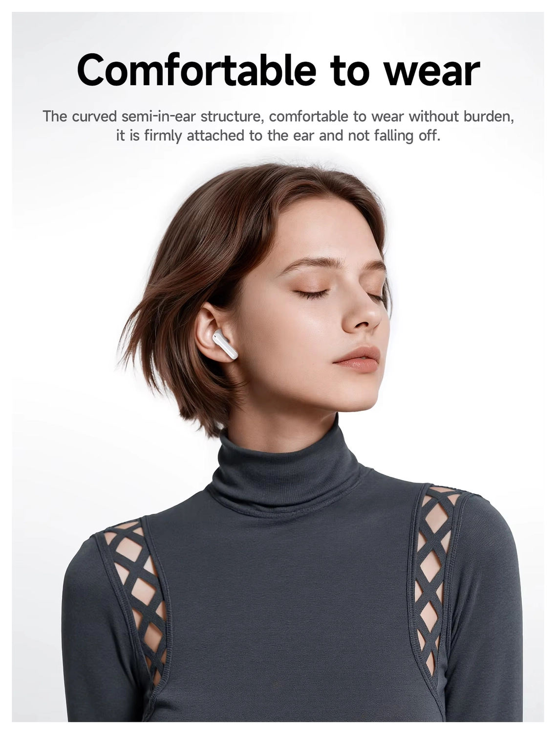 Hoco EQ33 Draadloze Oordopjes Bluetooth Headset Zwart afbeelding 2