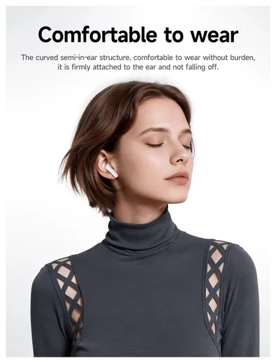 Hoco EQ33 Draadloze Oordopjes Bluetooth Headset Zwart afbeelding 2