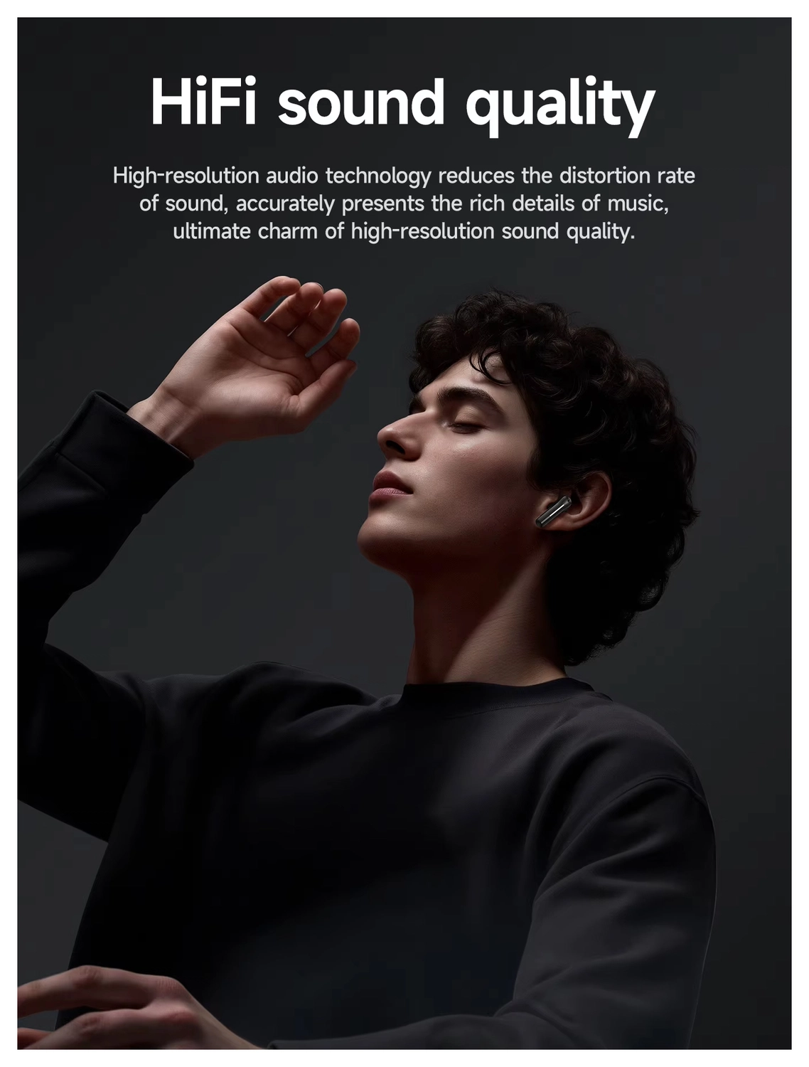 Hoco EQ33 Draadloze Oordopjes Bluetooth Headset Zwart afbeelding 6