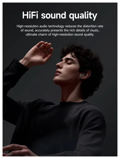 Hoco EQ33 Draadloze Oordopjes Bluetooth Headset Zwart afbeelding 6