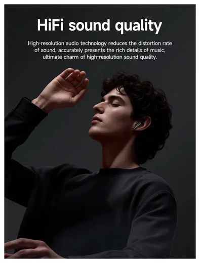 Hoco EQ33 Draadloze Oordopjes Bluetooth Headset Wit afbeelding 2