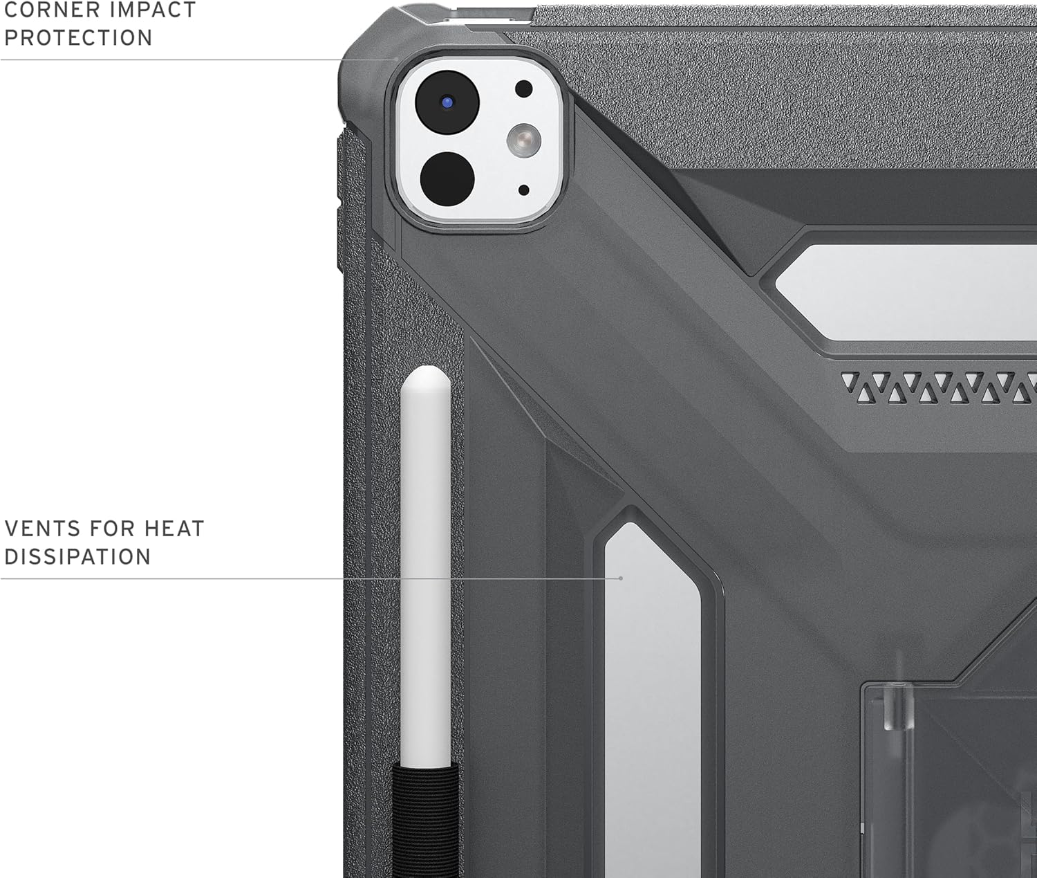 UAG Scout+ Apple iPad Pro 13 (2024/2025) Hoes met Standaard Grijs afbeelding 4