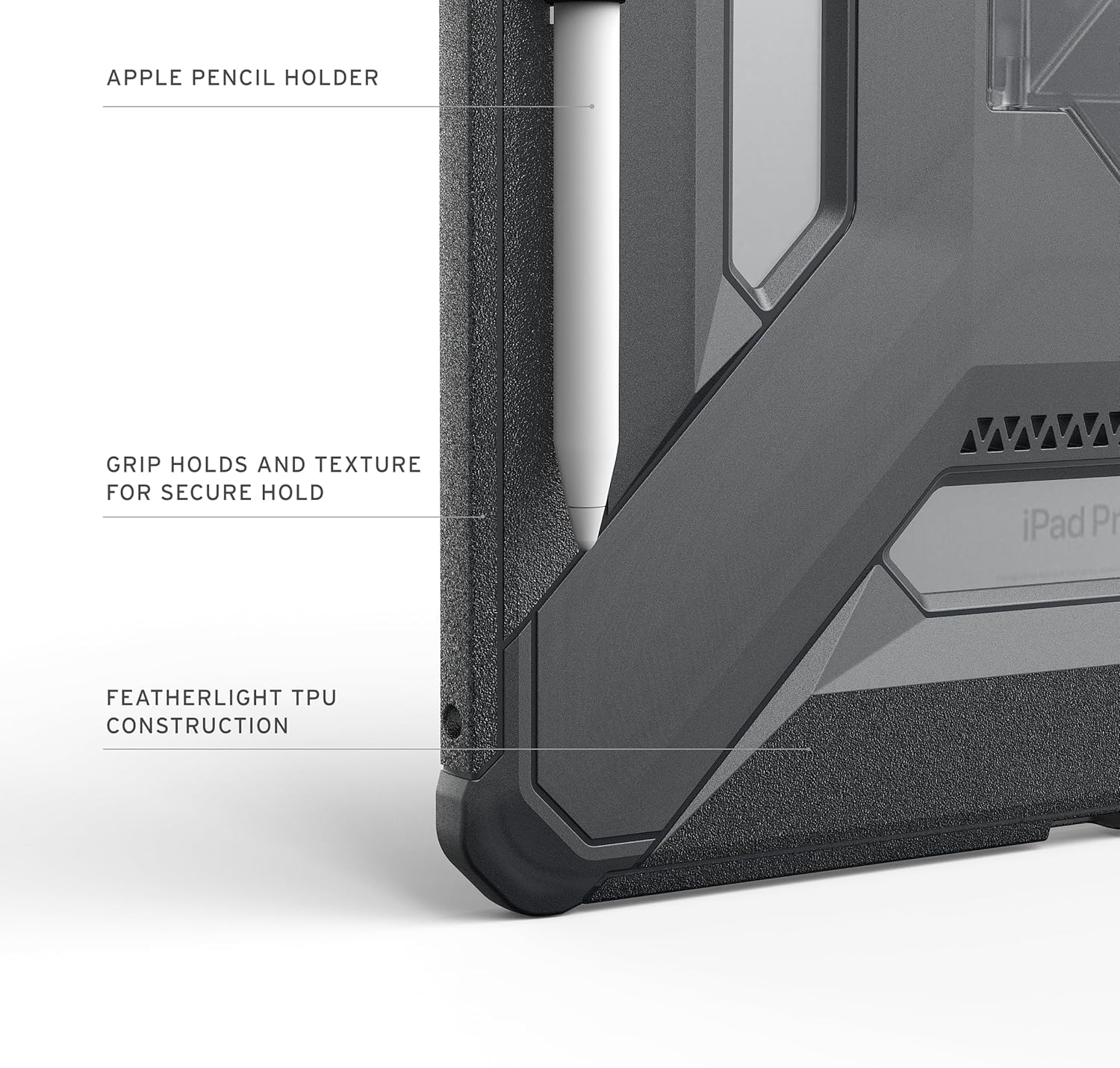 UAG Scout+ Apple iPad Pro 13 (2024/2025) Hoes met Standaard Grijs afbeelding 3