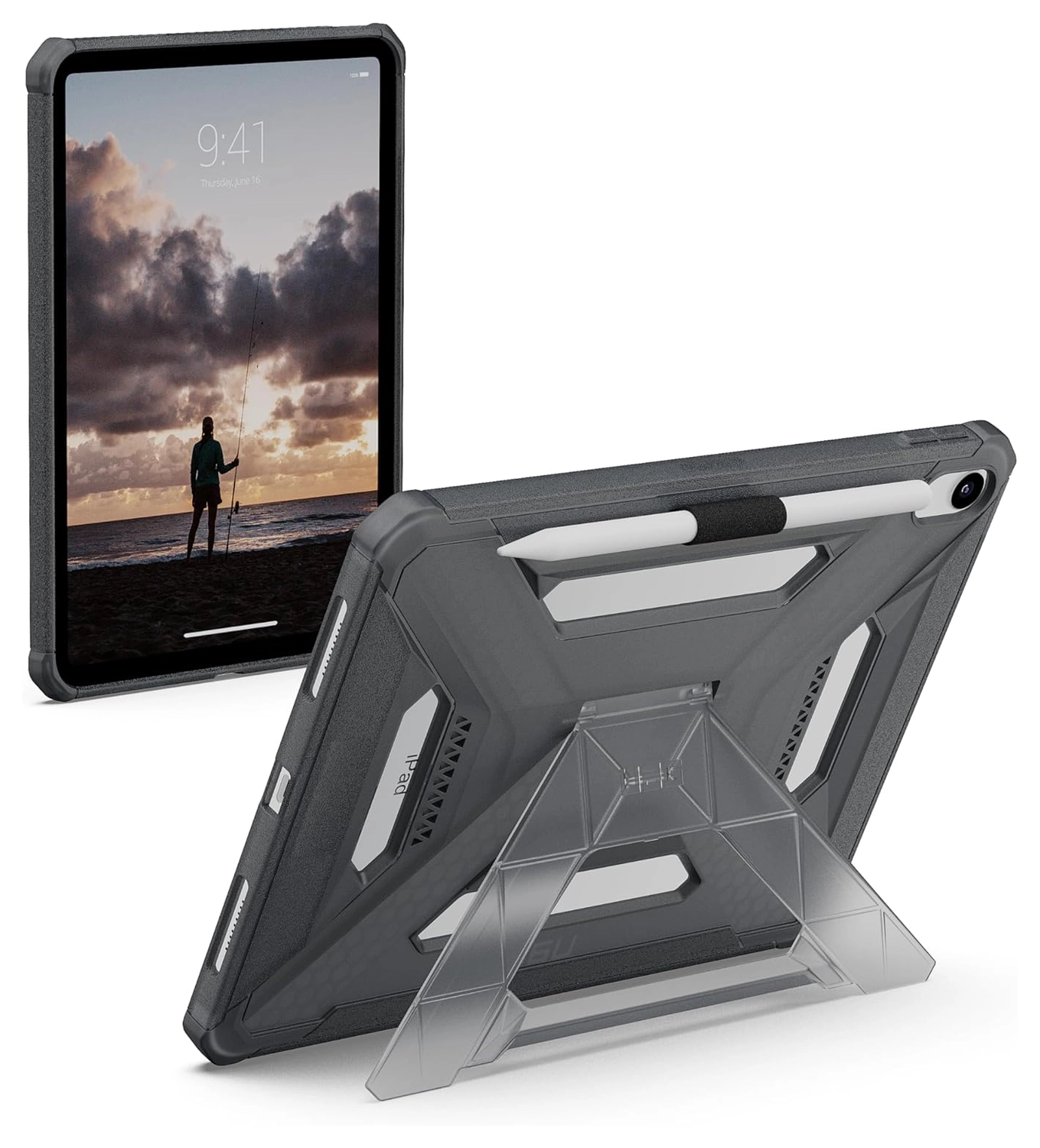 Urban Armor Gear Scout Apple iPad 11 (2025) Hoesje Back Cover Ash afbeelding 1