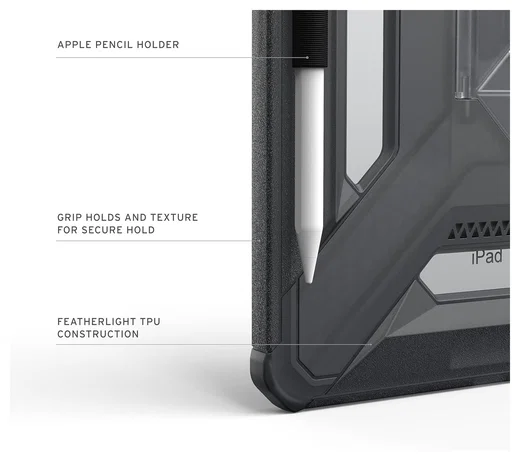 Urban Armor Gear Scout Apple iPad 11 (2025) Hoesje Back Cover Ash afbeelding 4