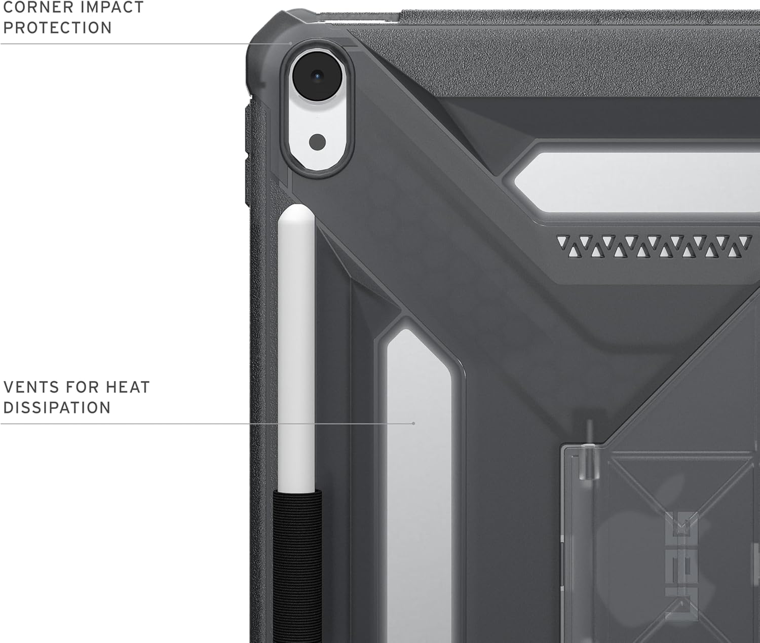 UAG Scout+ Apple iPad Air 11 (2024/2025) Hoes met Standaard Grijs afbeelding 4