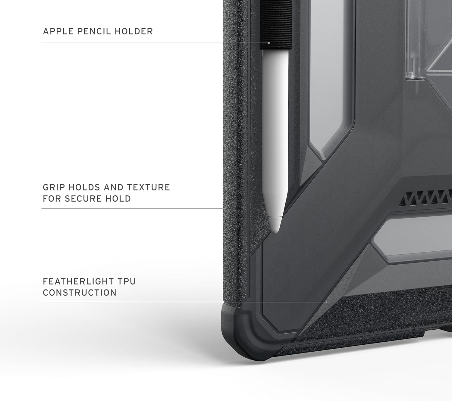 UAG Scout+ Apple iPad Air 11 (2024/2025) Hoes met Standaard Grijs afbeelding 3
