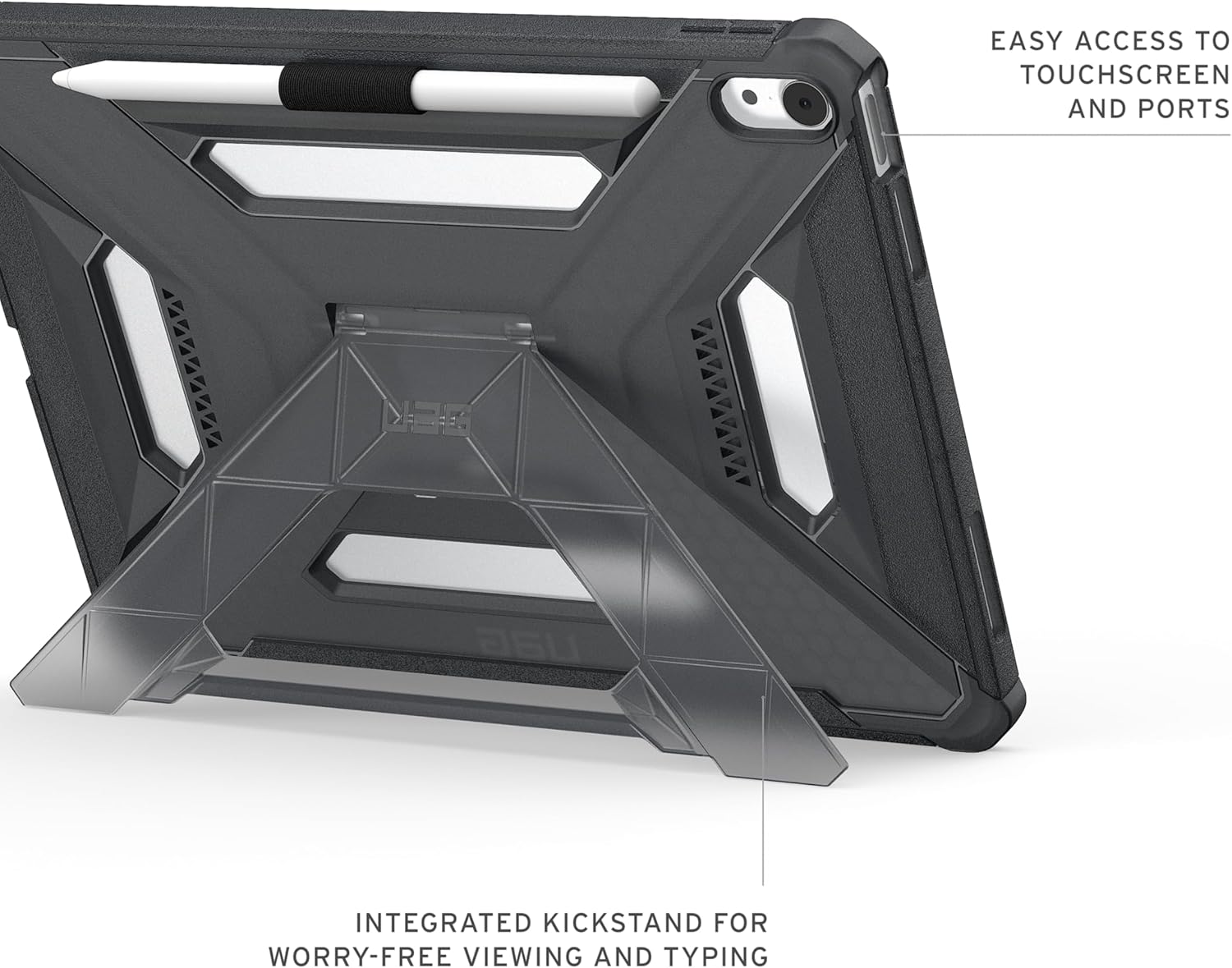 UAG Scout+ Apple iPad Air 11 (2024/2025) Hoes met Standaard Grijs afbeelding 5