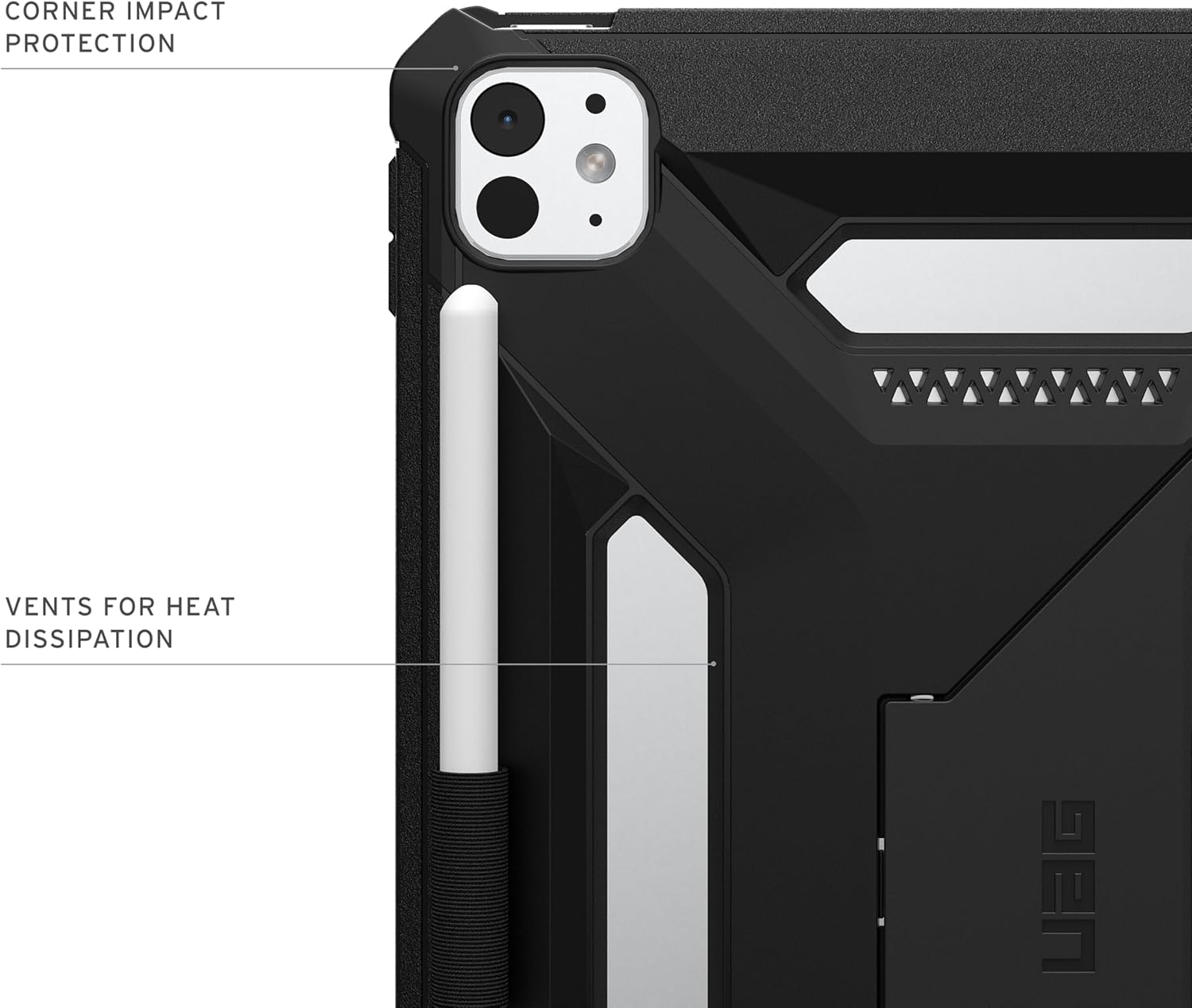 UAG Scout+ Apple iPad Pro 11 (2024/2025) Hoes met Standaard Zwart afbeelding 3