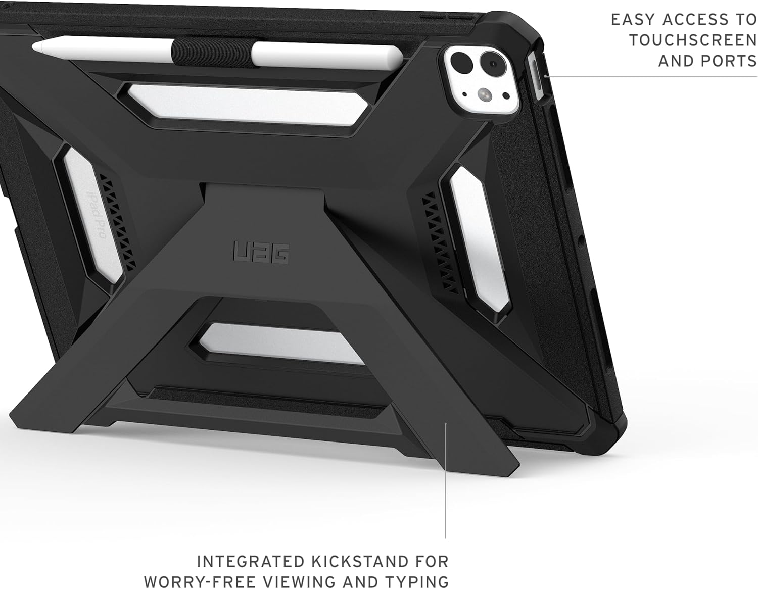 UAG Scout+ Apple iPad Pro 11 (2024/2025) Hoes met Standaard Zwart afbeelding 5