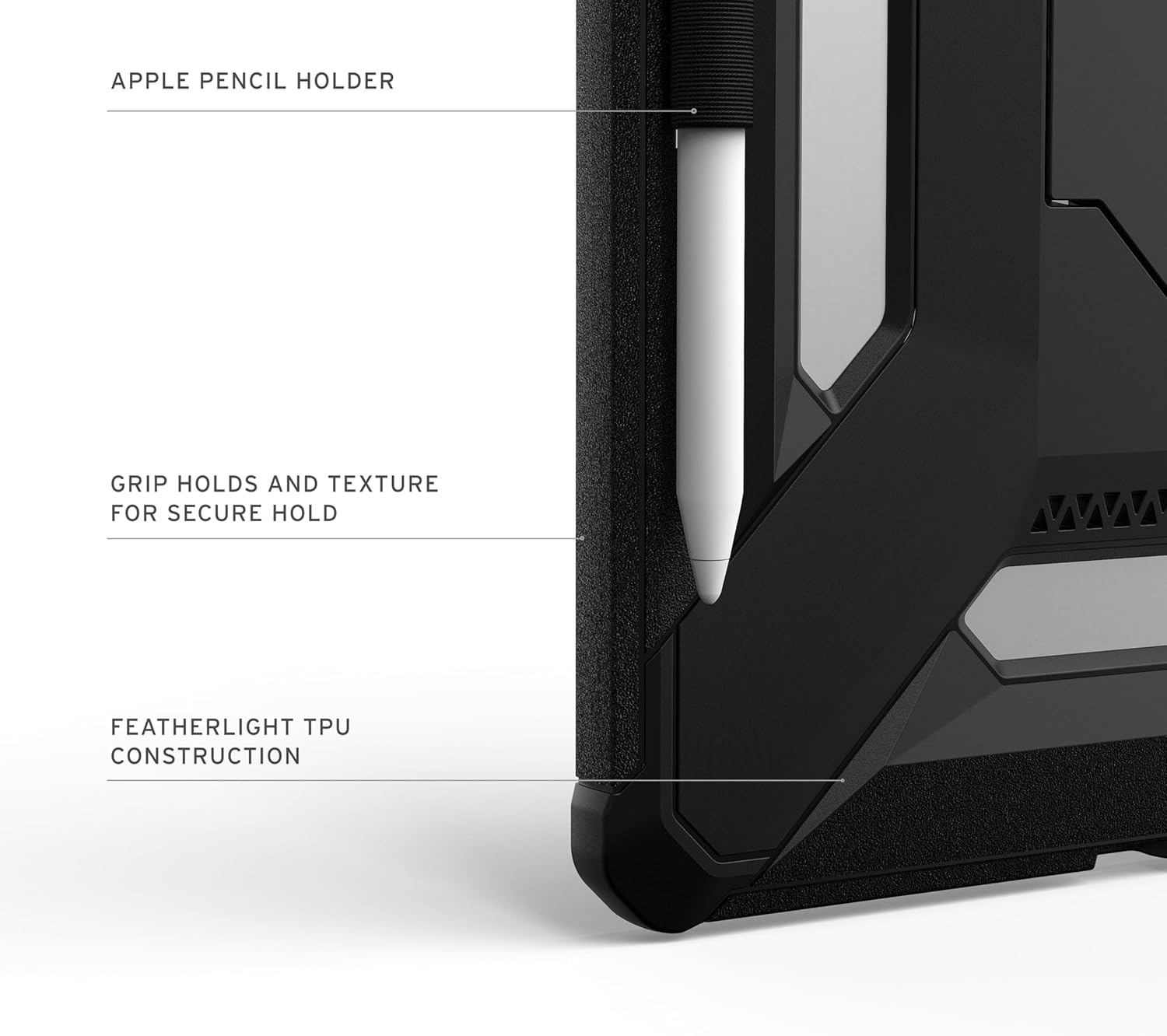 UAG Scout+ Apple iPad Air 11 (2024/2025) Hoes met Standaard Zwart afbeelding 4