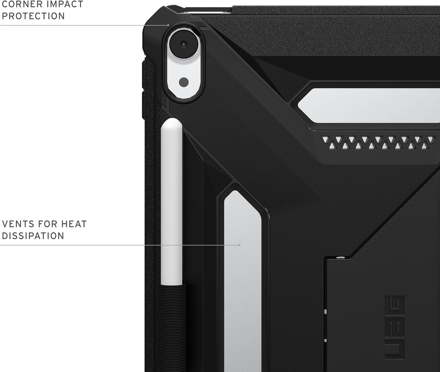 UAG Scout+ Apple iPad Air 11 (2024/2025) Hoes met Standaard Zwart afbeelding 5