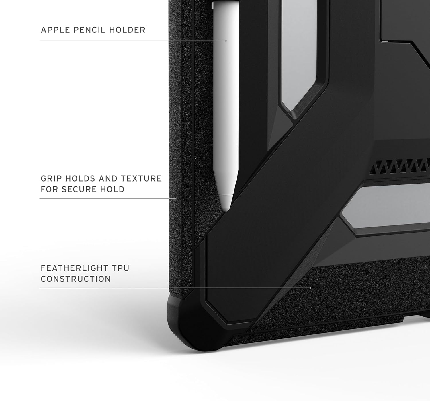 UAG Scout+ Apple iPad Air 13 (2024/2025) Hoes met Standaard Zwart afbeelding 4