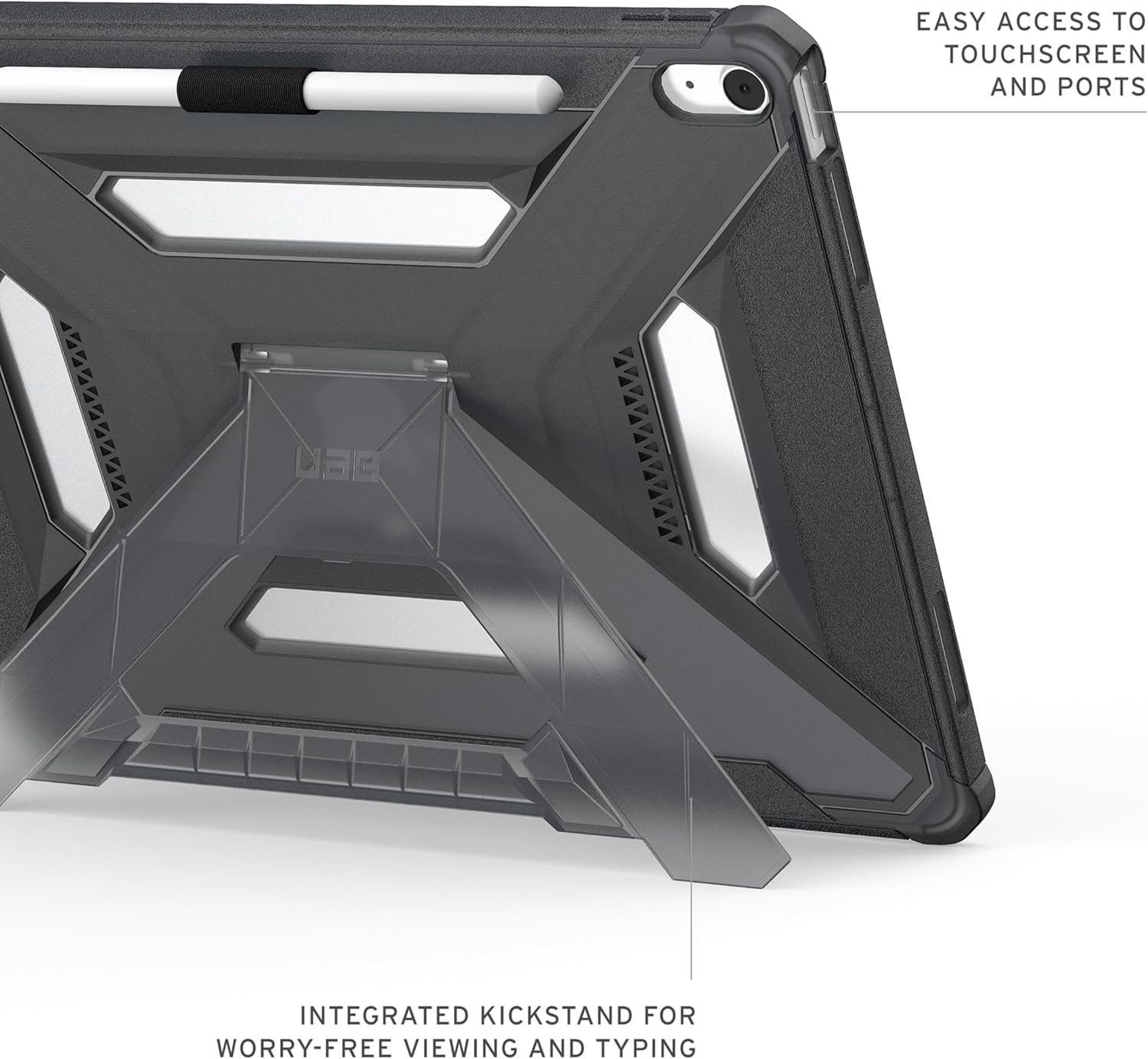 UAG Scout+ Apple iPad Air 13 (2024/2025) Hoes met Standaard Grijs afbeelding 6
