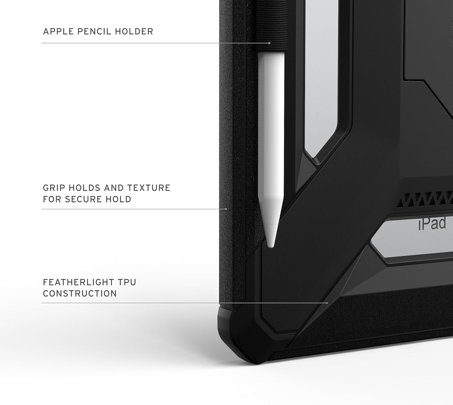 UAG Scout+ Apple  iPad 11 (2025) Hoes met Standaard Zwart afbeelding 4