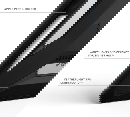 UAG Scout+ Apple  iPad 11 (2025) Hoes met Standaard Zwart afbeelding 4