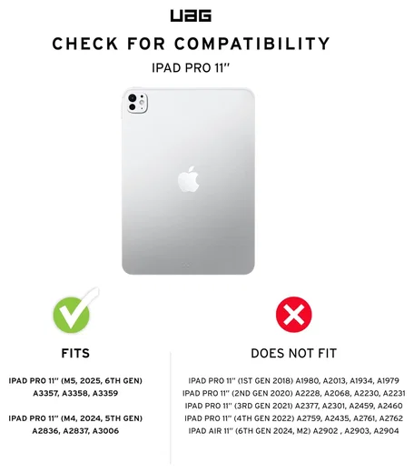 UAG Plyo LT iPad Pro 11 (2024/2025) Hoes Book Case Transparant Zwart afbeelding 3