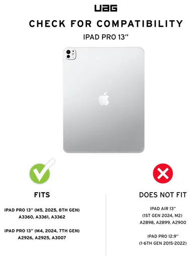 UAG Plyo LT iPad Pro 13 (2024/2025) Hoes Book Case Transparant Zwart afbeelding 3