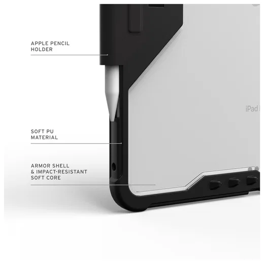 UAG Plyo LT iPad Pro 13 (2024/2025) Hoes Book Case Transparant Zwart afbeelding 4