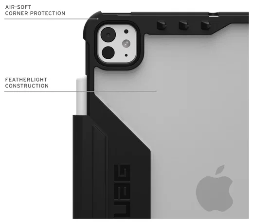 UAG Plyo LT iPad Pro 13 (2024/2025) Hoes Book Case Transparant Zwart afbeelding 6