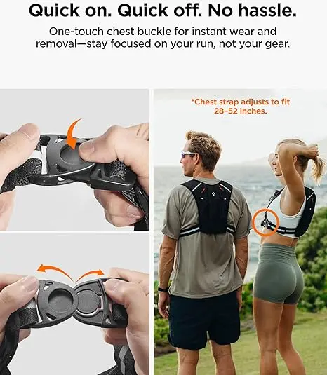 Spigen Dynamic Shield Running Vest Hardloopvest M‑L Zwart afbeelding 4