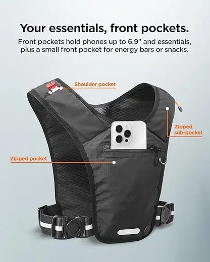 Spigen Dynamic Shield Running Vest Hardloopvest M‑L Zwart afbeelding 5