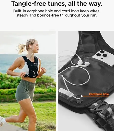 Spigen Dynamic Shield Running Vest Hardloopvest M‑L Zwart afbeelding 7