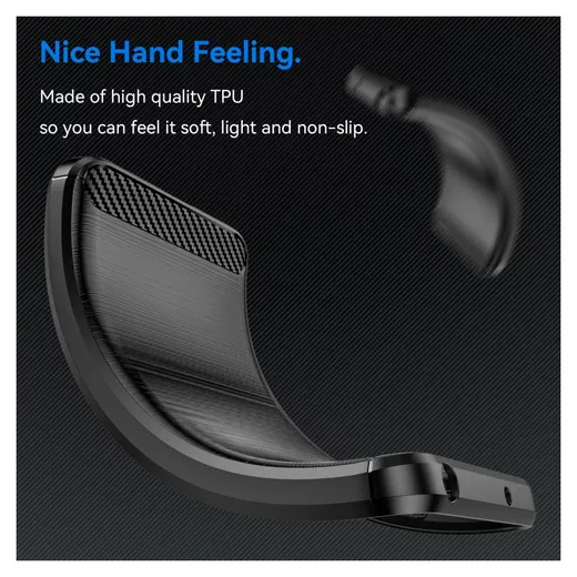 Xiaomi Poco M7 Hoesje Geborsteld TPU Flexibele Back Cover Zwart afbeelding 5