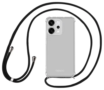 Oppo Reno 14 Hoesje met Koord Schokbestendig TPU Transparant
