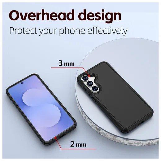 Samsung Galaxy S25 FE Hoesje Dual-Layer Hybride met MagSafe / Qi2 Zwart afbeelding 3