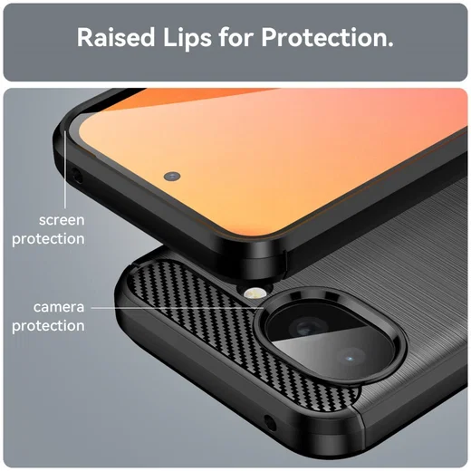 Google Pixel 10a Hoesje Geborsteld TPU Flexibele Back Cover Zwart afbeelding 8