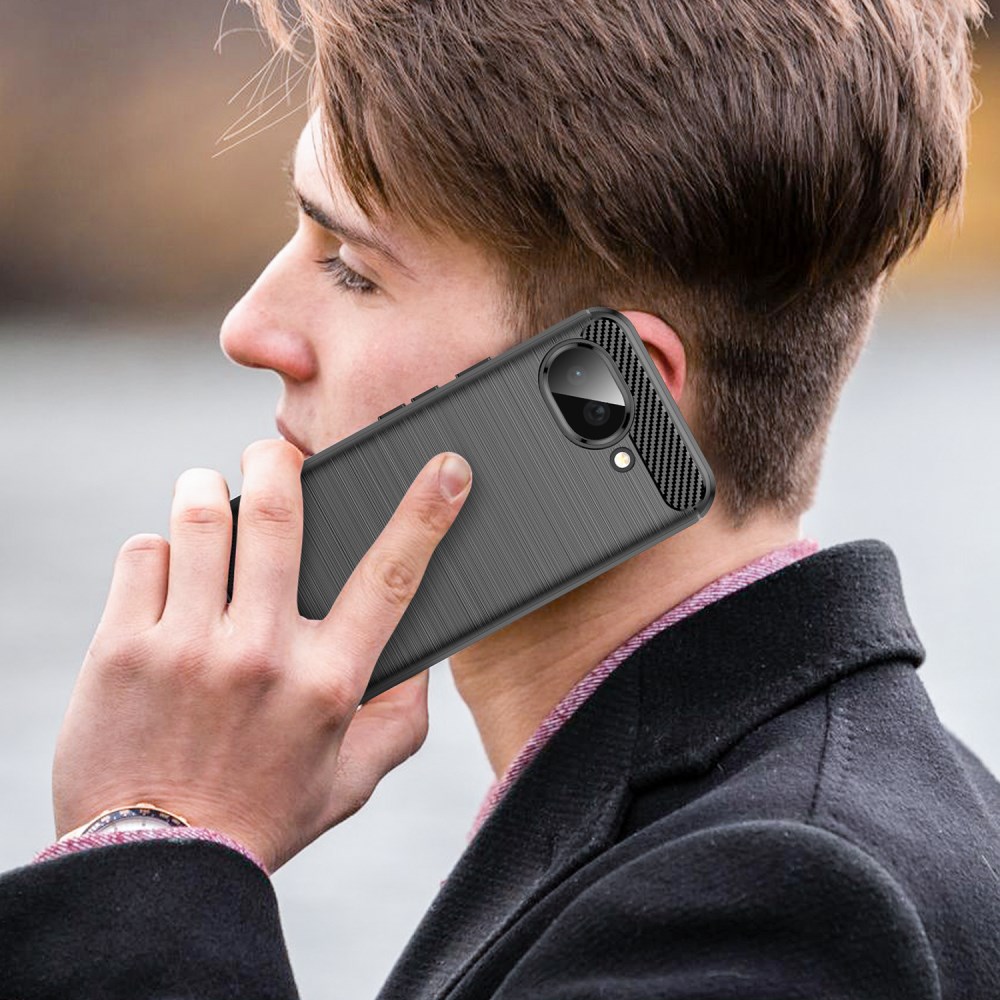 Google Pixel 10a Hoesje Geborsteld TPU Flexibele Back Cover Zwart afbeelding 9