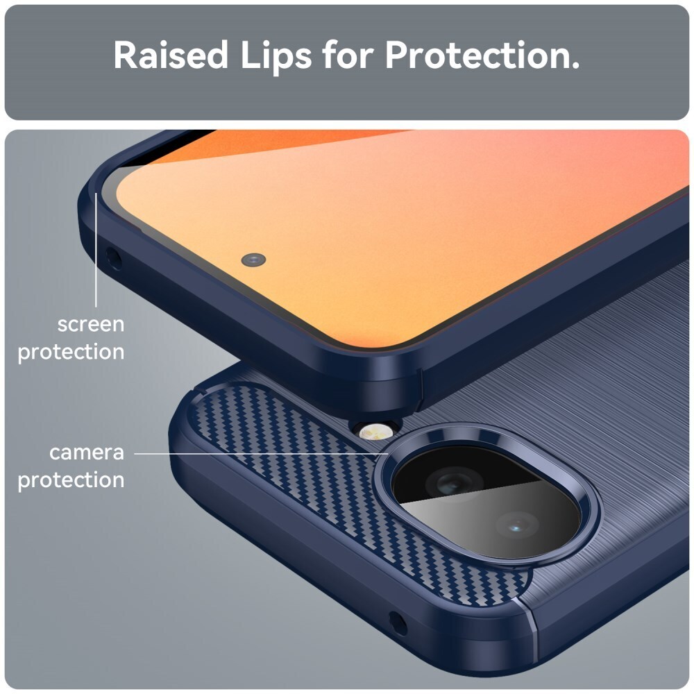 Google Pixel 10a Hoesje Geborsteld TPU Flexibele Back Cover Blauw afbeelding 8