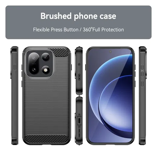 OnePlus 15 Hoesje Geborsteld TPU Flexibele Back Cover Zwart afbeelding 8