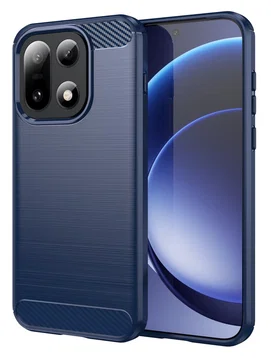 OnePlus 15 Hoesje Geborsteld TPU Flexibele Back Cover Blauw