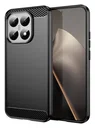 Xiaomi 15T Hoesje Geborsteld TPU Flexibele Back Cover Zwart
