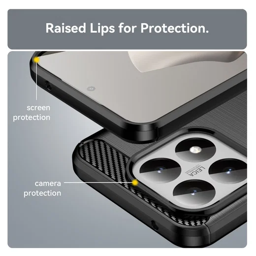 Xiaomi 15T Hoesje Geborsteld TPU Flexibele Back Cover Zwart afbeelding 9